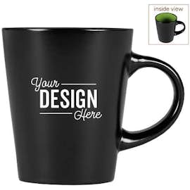12 oz. Ceramic Two-Tone Noir Mug - Color: Black / Green