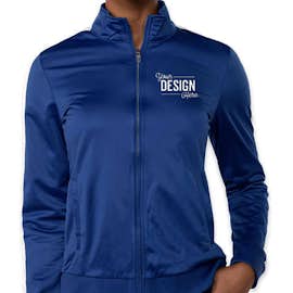 Sport-Tek Women's Tricot Track Jacket - Color: True Royal / White