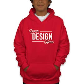 Gildan Youth Midweight 50/50 Pullover Hoodie - Color: Red