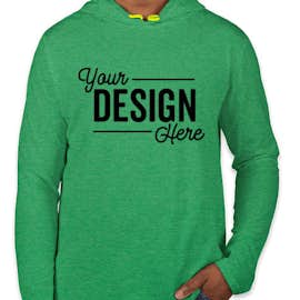 Canada - Anvil Hooded Long Sleeve T-shirt - Color: Heather Green