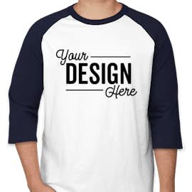 Sport-Tek Raglan T-shirt - Color: White / Navy