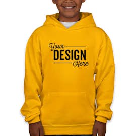 Hanes Youth EcoSmart 50/50 Pullover Hoodie - Color: Gold