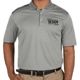 Adidas Climacool 3-Stripes Shoulder Polo - Color: Medium Grey Heather
