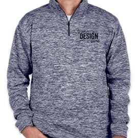 J. America Cosmic Quarter Zip Performance Pullover - Color: Navy Fleck