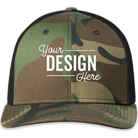 New Era Snapback Low Profile Trucker Hat - Color: Camo / Black