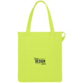 Hercules Zippered Insulated Grocery Tote - Color: Lime Green