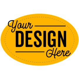 Full Color 3 in. x 2 in. Oval Roll Labels (500 per roll) - Color: Athletic Gold