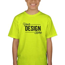 Canada - Gildan Youth 100% Cotton T-shirt - Color: Safety Green