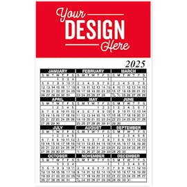 Full Color Calendar Magnet - .019" - Color: Red