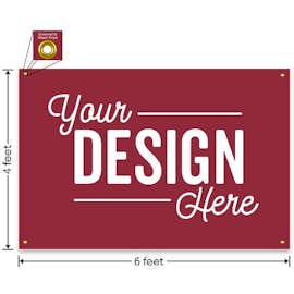 Full Color 6' x 4' Vinyl Banner - Color: Maroon