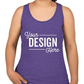 Anvil Women's Tri-Blend Racerback Tank - Color: Heather Purple