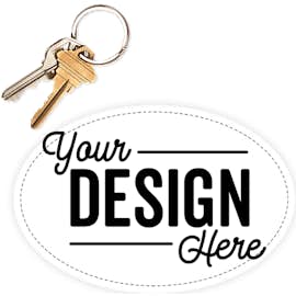 6 in. x 4 in. Oval Bumper Sticker - Color: White