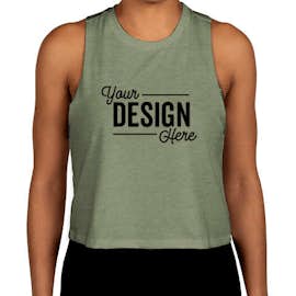 Bella + Canvas Women's Racerback Crop Tank Top - Color: Heather Olive