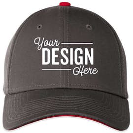 New Era 39THIRTY Stretch Fit Hat - Color: Graphite / Scarlet Red