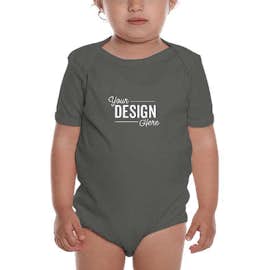 Royal Apparel USA-Made Organic Baby Bodysuit - Color: Slate