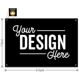 Full Color 6' x 4' Vinyl Banner - Color: Black