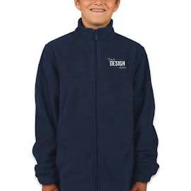 Harriton Youth Full Zip Fleece Jacket - Color: Navy
