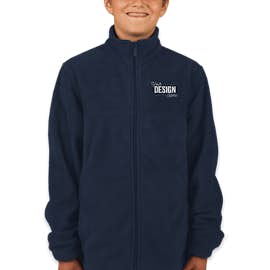 Harriton Youth Full Zip Fleece Jacket - Color: Navy