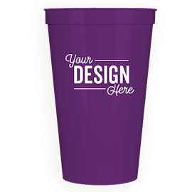 22 oz. Plastic Stadium Cup - Color: Purple