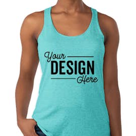 Next Level Women's Tri-Blend Racerback Tank - Color: Tahiti Blue