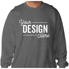 Hanes Ultimate Heavyweight Crewneck Sweatshirt - Color: Charcoal Heather