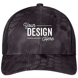 Port Authority Performance Camo Trucker Hat - Color: Kryptek Typhon / Black