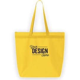 Large Recycled Poly Zippered Tote - Color: Bright Yellow