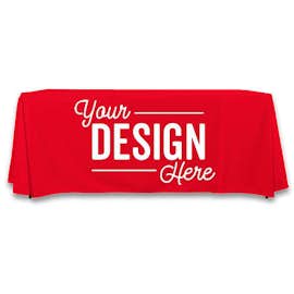Full Color 6' Throw Tablecloth - Color: Red