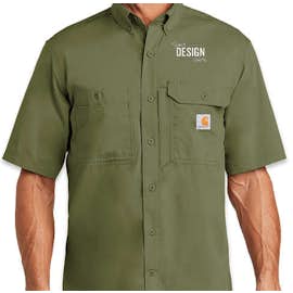 Carhartt Force Ridgefield Short Sleeve Casual Shirt - Color: Burnt Olive