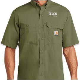 Carhartt Force Ridgefield Short Sleeve Casual Shirt - Color: Burnt Olive