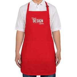 Port Authority Stain Release Full Length Apron - Screen Printed - Color: Red