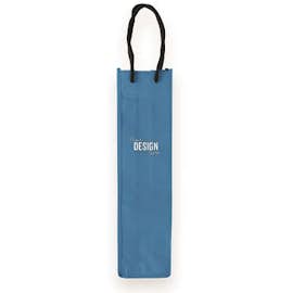 Single Bottle Non-Woven Wine Bag - Color: Bright Blue