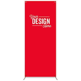 Full Color 30.5" x 74" Stand Up Banner - Color: Red