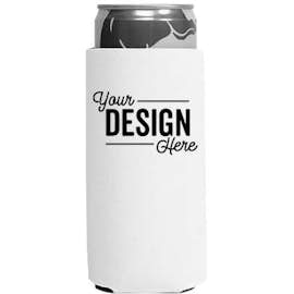 Foldable Slim Can Cooler - Color: White