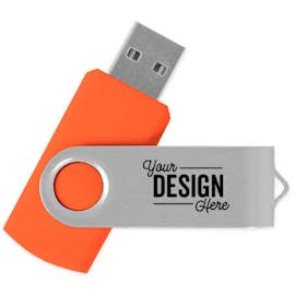 Rotate USB Flash Drive 8GB - Color: Tangerine