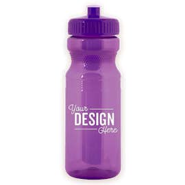 24 oz. Translucent Bike Water Bottle - Color: Translucent Purple