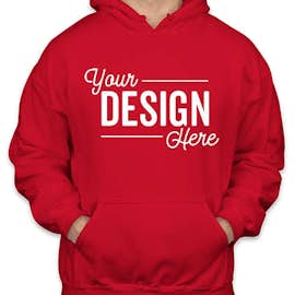 Gildan Midweight 50/50 Pullover Hoodie - Color: Red