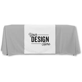 Full Color 7.5' Table Runner - Color: White
