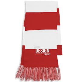 Sport-Tek Spectator Scarf - Color: True Red / White