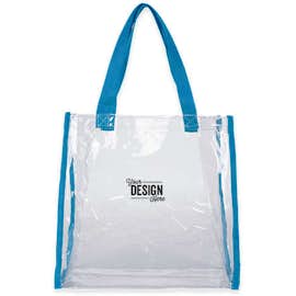 Clear Game Day Tote - Color: Clear / Blue