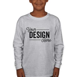Gildan Youth Ultra Cotton Long Sleeve T-shirt - Color: Ash