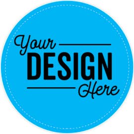 Full Color 4 in. Circle Vinyl Decal - Color: Columbia Blue