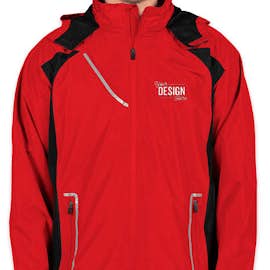Team 365 Waterproof Hooded Jacket - Color: Sport Red / Black