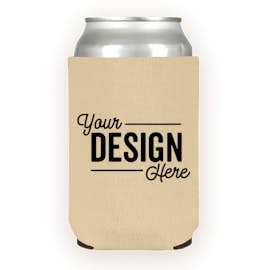 Foldable Neoprene Can Cooler - Color: Beige