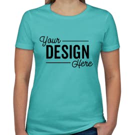 Next Level Women's Slim Fit Jersey T-shirt - Color: Tahiti Blue