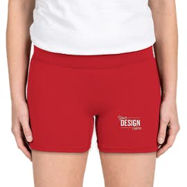 Augusta Women's 4" Compression Shorts - Color: Red