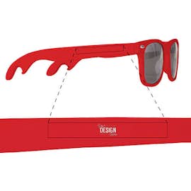 Malibu Bottle Opener Sunglasses - Color: Red