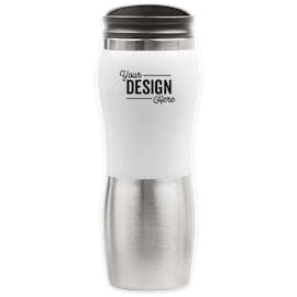 14 oz. Maui Two-Tone Stainless Steel Tumbler - Color: White