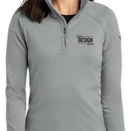 The North Face Women's Mountain Peaks Quarter Zip Fleece Pullover - Color: Mid Grey