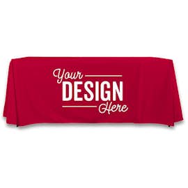 Full Color 8' Throw Tablecloth - Color: Cardinal